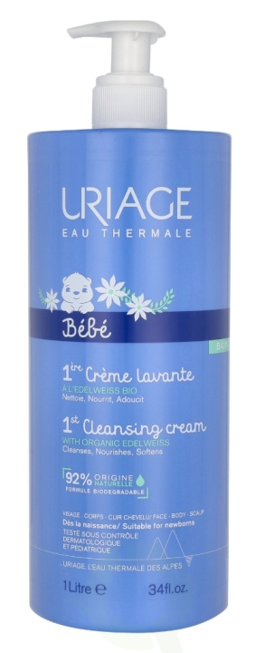 Uriage Bebe 1st Cleansing Cream 1000 ml i gruppen HELSE OG SKJØNNHET / Hudpleie / Kroppspleie / Bad- og dusjkrem hos TP E-commerce Nordic AB (C99794)