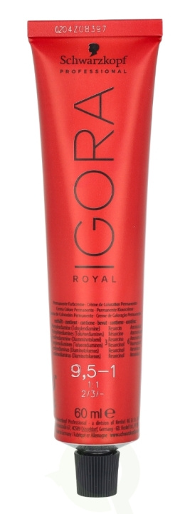 Schwarzkopf Igora Royal Permanent Color Creme 60 ml 9.5-1 i gruppen HELSE OG SKJØNNHET / Hår & styling / Hårpleie / Hårfarge / Hårfarge & Fargebombe hos TP E-commerce Nordic AB (C99819)