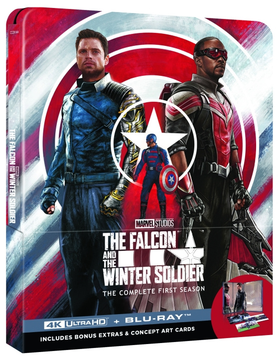 THE FALCON AND THE WINTER SOLDIER SEASON 1 - STEELBOOK i gruppen Elektronikk / Lyd & Bilde / TV og tilbehør / Filmer / Blu-ray hos TP E-commerce Nordic AB (D00315)