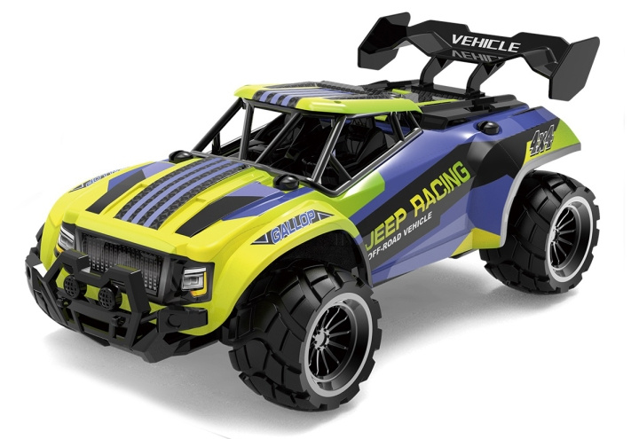 TEC-TOY Jeep Racing - R/C 1:20 2,4G 3,7V Li-ion - Blå/gul i gruppen LEKER, BARN OG BABY / Radiostyrt / Radiostyrte biler hos TP E-commerce Nordic AB (D00409)