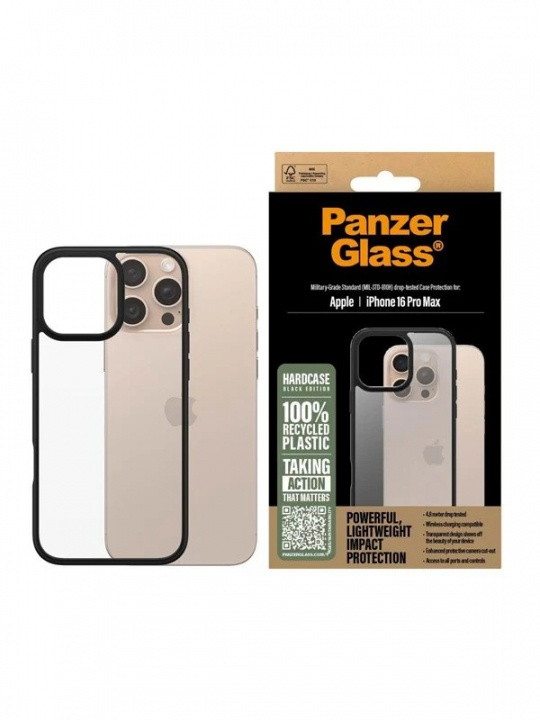 PanzerGlass HardCase - iPhone 16 - Svart i gruppen SMARTTELEFON & NETTBRETT / Mobilbeskyttelse / Apple / iPhone 16 hos TP E-commerce Nordic AB (D00512)