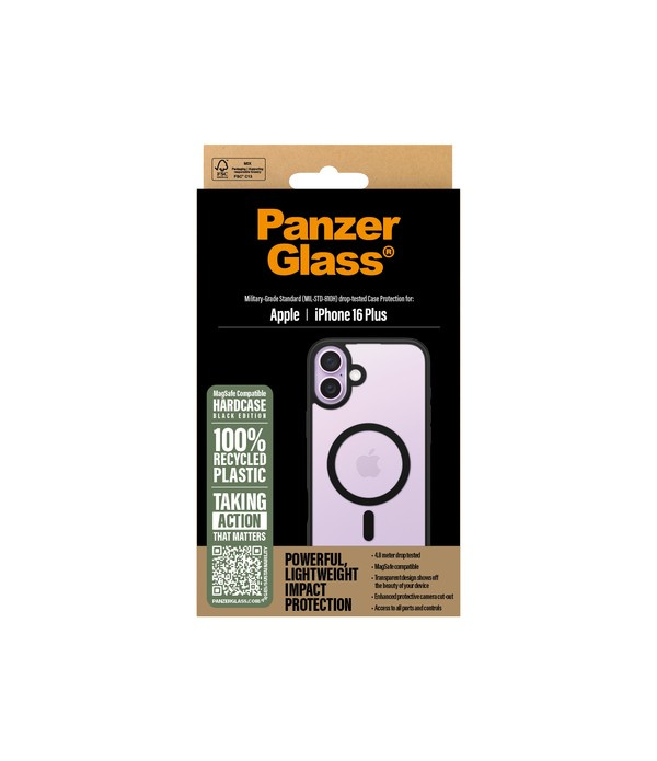 PanzerGlass HardCase MagSafe - iPhone 16 Plus - Svart i gruppen SMARTTELEFON & NETTBRETT / Mobilbeskyttelse / Apple / iPhone 16 hos TP E-commerce Nordic AB (D00515)