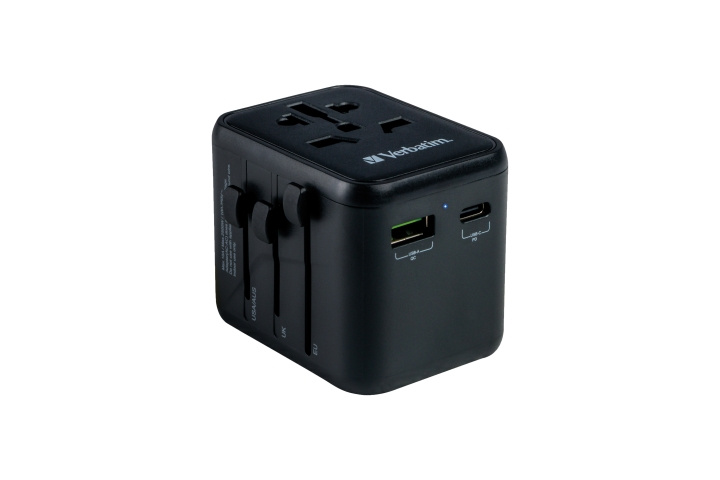 Verbatim Universal reiseadapter UTA-02 PD20W/QC / 1xUSB / 1xType-C i gruppen HJEM, HUS OG HAGE / El og belysning / Reiseadaptere hos TP E-commerce Nordic AB (D00528)