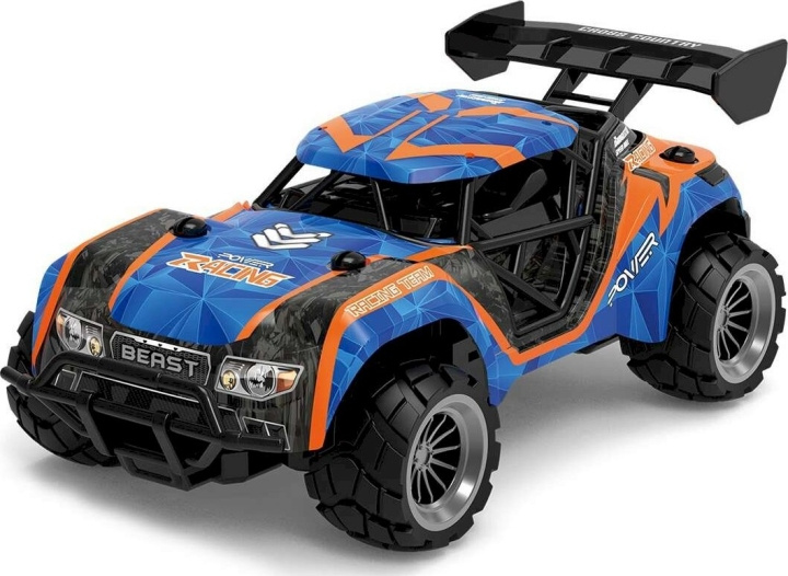 TEC-TOY Speed Racing R/C 1:18 - Blå/oransje (471412) i gruppen LEKER, BARN OG BABY / Radiostyrt / Radiostyrte biler hos TP E-commerce Nordic AB (D00621)