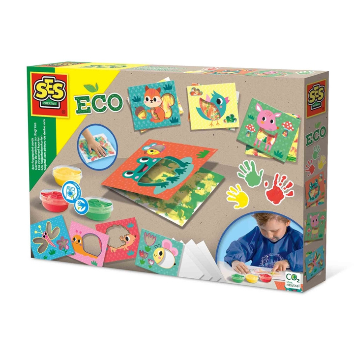 SES Creative Eco Fingerpaint-kort - (S24925) i gruppen LEKER, BARN OG BABY / Leker / Håndtverk hos TP E-commerce Nordic AB (D00856)