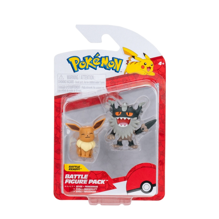 Pokémon Kampfigur Perrserker og Eevee (PKW3577) i gruppen LEKER, BARN OG BABY / Leker / Figurer, miniatyrer og tilbehør hos TP E-commerce Nordic AB (D00914)