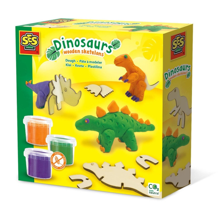 SES Creative Dough - Dinosaurer skjelett av tre - (S00418) i gruppen LEKER, BARN OG BABY / Leker / Håndtverk hos TP E-commerce Nordic AB (D00978)