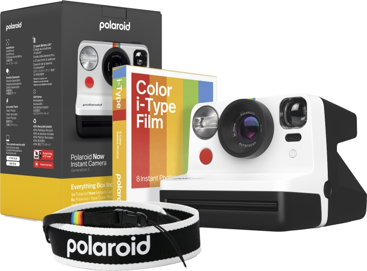 Polaroid Now Gen 2 E-Box Camera Limited Edition - Svart og hvitt i gruppen Elektronikk / Foto og video / Kameraer hos TP E-commerce Nordic AB (D01010)