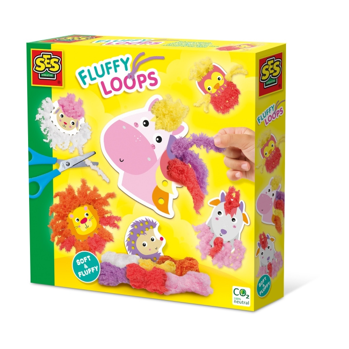 SES Creative Fluffy Loops - Dyr i mykt garn - (S14010) i gruppen LEKER, BARN OG BABY / Leker / Håndtverk hos TP E-commerce Nordic AB (D01154)