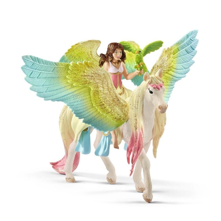 Schleich Bayala - Fairy Surah med glitter Pegasus (70566) i gruppen LEKER, BARN OG BABY / Leker / Figurer, miniatyrer og tilbehør hos TP E-commerce Nordic AB (D01450)