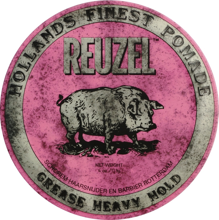 Reuzel Pink Heavy Hold Grease Pomade 113 ml i gruppen HELSE OG SKJØNNHET / Hår & styling / Hårstyling / Hårvoks hos TP E-commerce Nordic AB (D01488)