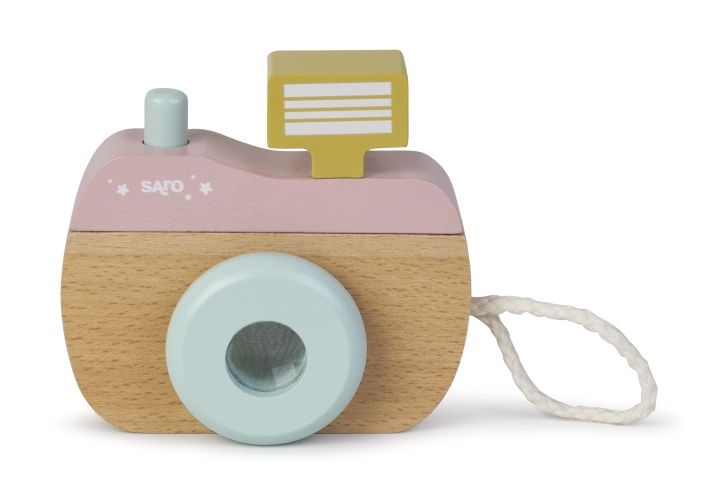 SARO Baby SARO - Wood Camera - Pink (SAO33432) i gruppen LEKER, BARN OG BABY / Babyleker (0-3 år) / Aktivitetsleker hos TP E-commerce Nordic AB (D01613)