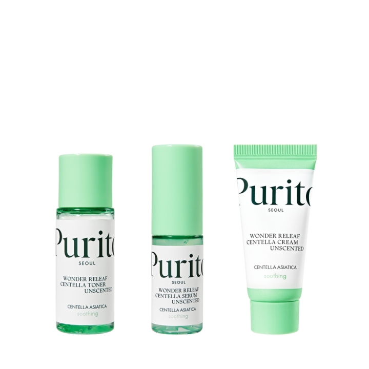 Purito SEOUL Wonder Releaf Centella Mini Kit uparfymert i gruppen HELSE OG SKJØNNHET / Hudpleie / Ansikt / Ansiktskrem hos TP E-commerce Nordic AB (D01621)