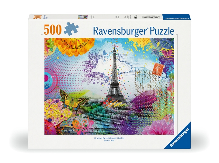 Ravensburger Puslespill Postkort fra Paris 500p (12000772) i gruppen SPORT, FRITID & HOBBY / Hobby / Puslespill hos TP E-commerce Nordic AB (D01658)