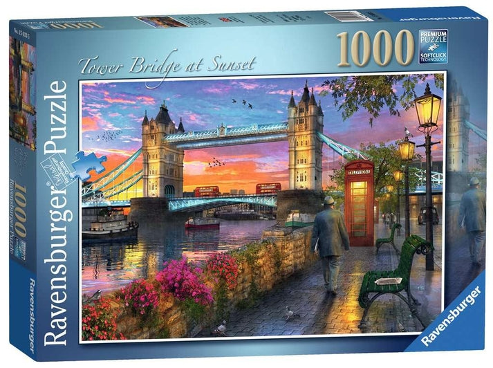 Ravensburger Puslespill - Tower Bridge ved solnedgang 1000p (12000041) i gruppen SPORT, FRITID & HOBBY / Hobby / Puslespill hos TP E-commerce Nordic AB (D01731)