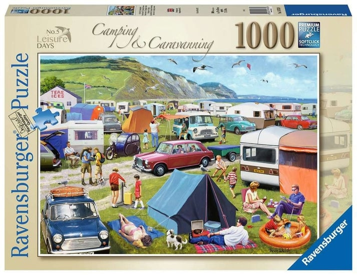 Ravensburger Puslespill - Camping og campingvogn 1000p (12000122) i gruppen SPORT, FRITID & HOBBY / Hobby / Puslespill hos TP E-commerce Nordic AB (D01733)