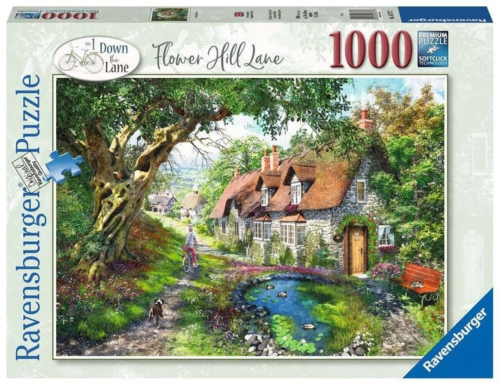 Ravensburger Puslespill Flower Hill Lane 1000p (12000131) i gruppen SPORT, FRITID & HOBBY / Hobby / Puslespill hos TP E-commerce Nordic AB (D01734)