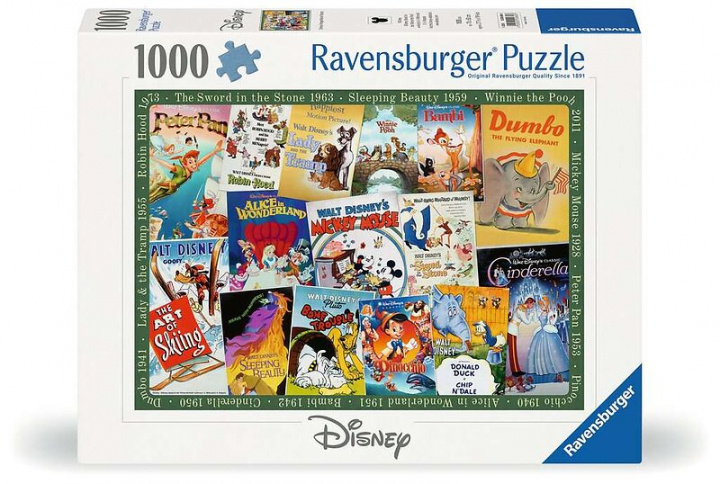 Ravensburger Puslespill - Disney Vintage Movie Post.1000p (12000689) i gruppen SPORT, FRITID & HOBBY / Hobby / Puslespill hos TP E-commerce Nordic AB (D01739)