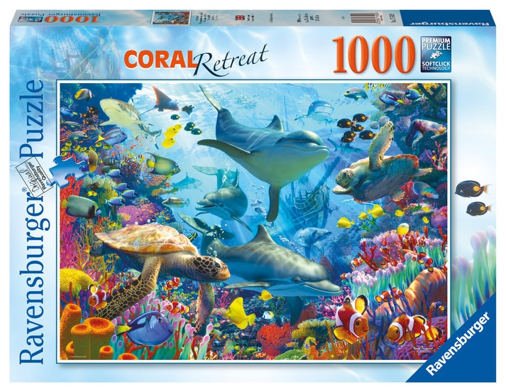 Ravensburger Puslespill - Coral Reef Retreat 1000p (12001172) i gruppen SPORT, FRITID & HOBBY / Hobby / Puslespill hos TP E-commerce Nordic AB (D01753)