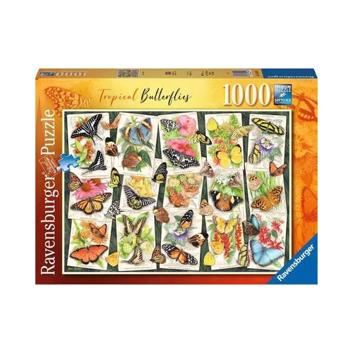 Ravensburger Puslespill - Tropisk sommerfugl 1000p (12001084) i gruppen SPORT, FRITID & HOBBY / Hobby / Puslespill hos TP E-commerce Nordic AB (D01766)