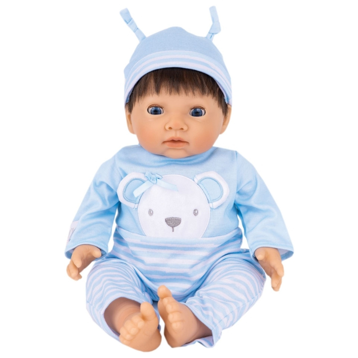 Tiny Treasure S - Blue Bear Doll Brown Hair (30543) i gruppen LEKER, BARN OG BABY / Leker / Dukker & tilbehør hos TP E-commerce Nordic AB (D01794)