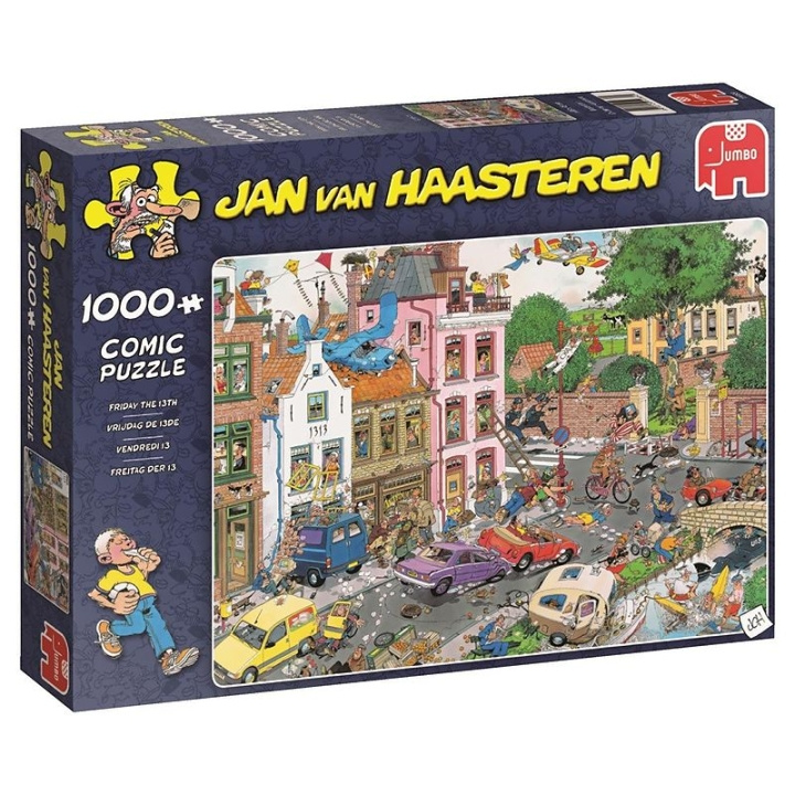 Jan van Haasteren Fredag den 13. (1000 brikker) (JUM9069) i gruppen SPORT, FRITID & HOBBY / Hobby / Puslespill hos TP E-commerce Nordic AB (D01844)