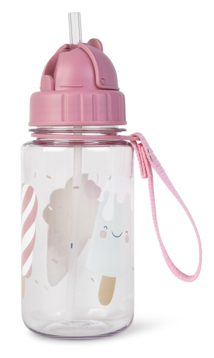 SARO Baby SARO - Bottle with straw - Pink (SAO74006) i gruppen LEKER, BARN OG BABY / Spise & drikke / Tåteflasker & tilbehør hos TP E-commerce Nordic AB (D01847)