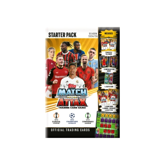 Topps MATCH ATTAX CHAMPIONS LEAGUE STARTER PACK (UCLMA24-02) i gruppen SPORT, FRITID & HOBBY / Morsomme produkter / Samlerobjekter hos TP E-commerce Nordic AB (D01907)