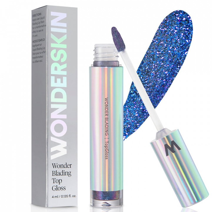 Wonderskin Wonder Blading Top Gloss Blue Glitter i gruppen HELSE OG SKJØNNHET / Makeup / Lepper / Lipgloss / Plumper hos TP E-commerce Nordic AB (D01978)