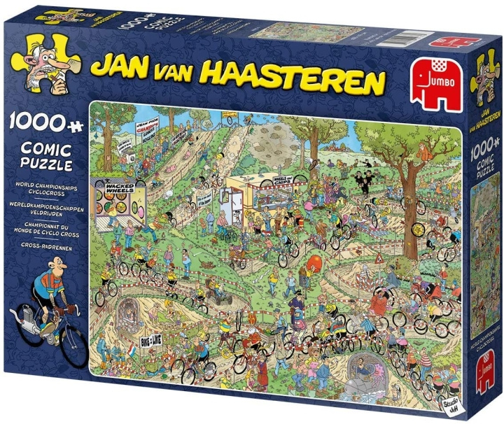 Jan van Haasteren WC Cycle Cross, puslespill med 1000 brikker (JUM9174) i gruppen SPORT, FRITID & HOBBY / Hobby / Puslespill hos TP E-commerce Nordic AB (D02037)