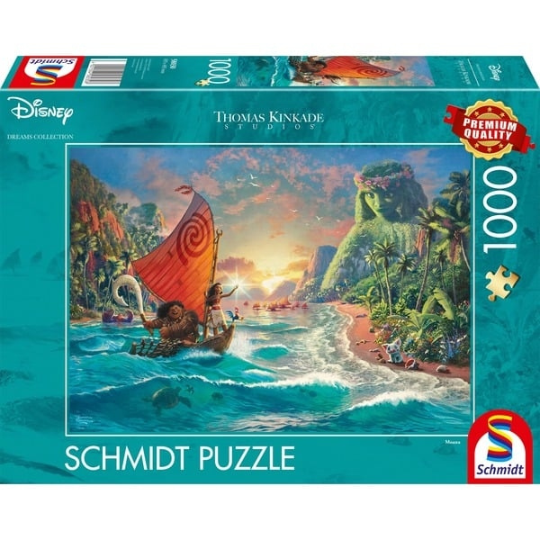 Schmidt Thomas Kinkade: Disney Moana (1000 brikker) (SCH8030) i gruppen SPORT, FRITID & HOBBY / Hobby / Puslespill hos TP E-commerce Nordic AB (D02042)