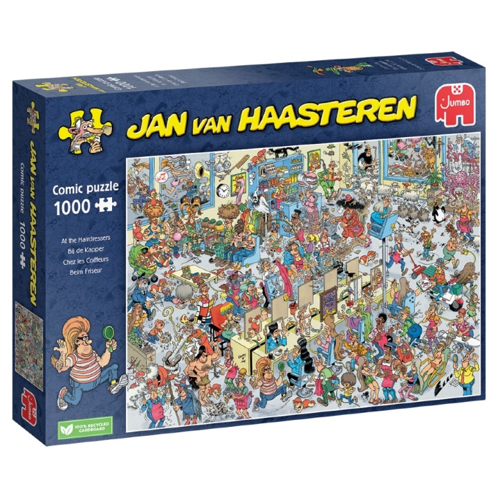 Jan van Haasteren Frisøren (1000 brikker) (JUM0070) i gruppen SPORT, FRITID & HOBBY / Hobby / Puslespill hos TP E-commerce Nordic AB (D02047)