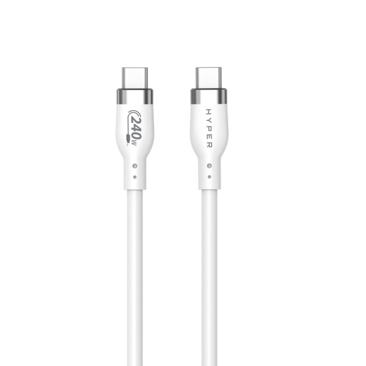 Targus Hyper - 1M 240W USB-C-ladekabel i silikon - hvit i gruppen Datautstyr / Kabler og adaptere / USB / USB-C hos TP E-commerce Nordic AB (D02061)