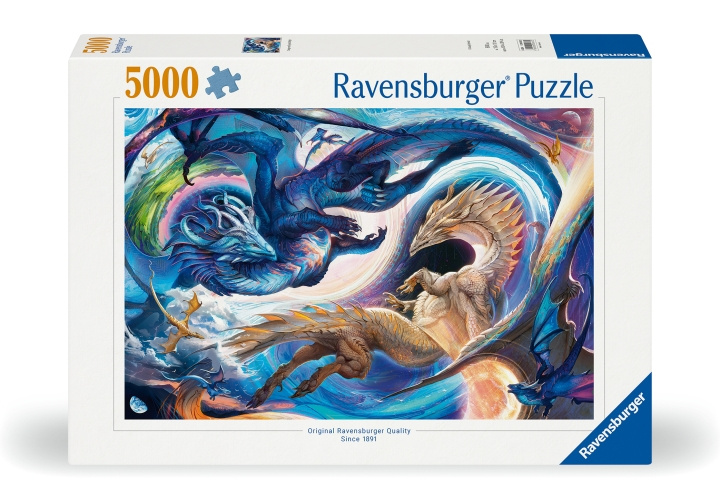 Ravensburger Puslespill Dragon Day And Night 5000p (12000813) i gruppen SPORT, FRITID & HOBBY / Hobby / Puslespill hos TP E-commerce Nordic AB (D02149)