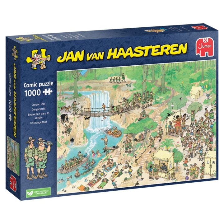 Jan van Haasteren Jungle Tour (1000 brikker) (JUM01848) i gruppen SPORT, FRITID & HOBBY / Hobby / Puslespill hos TP E-commerce Nordic AB (D02179)