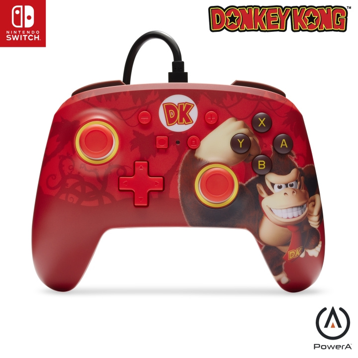 PowerA Forbedret kablet kontroller - Donkey Kong Flex (Nintendo Switch) i gruppen Elektronikk / TV-spill & tilbehør / Nintendo Switch hos TP E-commerce Nordic AB (D02260)