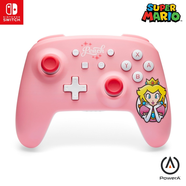 PowerA Trådløs kontroller - Prinsesse Ferskenrosa (Nintendo Switch) i gruppen Elektronikk / TV-spill & tilbehør / Nintendo Switch hos TP E-commerce Nordic AB (D02285)