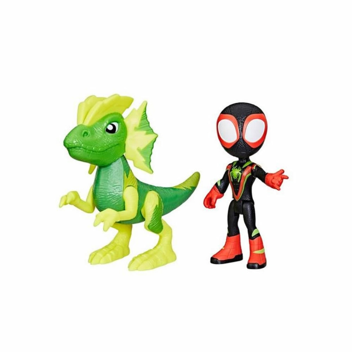 Spidey and His Amazing Friends Hero Dino Webs - Miles og Electrosaurus i gruppen LEKER, BARN OG BABY / Leker / Figurer, miniatyrer og tilbehør hos TP E-commerce Nordic AB (D02297)