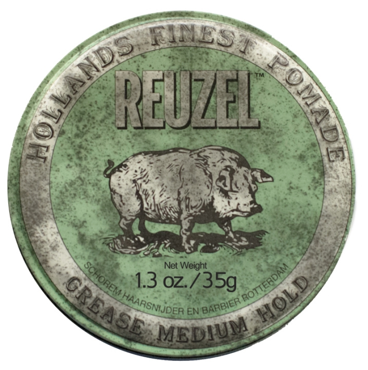 Reuzel Green Grease Medium Hold Pomade 35 ml i gruppen HELSE OG SKJØNNHET / Hår & styling / Hårstyling / Hårvoks hos TP E-commerce Nordic AB (D02339)