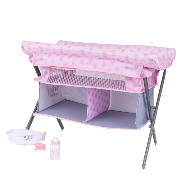 Tiny Treasure s - Folding Changing Table Cot (30558) i gruppen LEKER, BARN OG BABY / Leker / Dukker & tilbehør hos TP E-commerce Nordic AB (D02390)