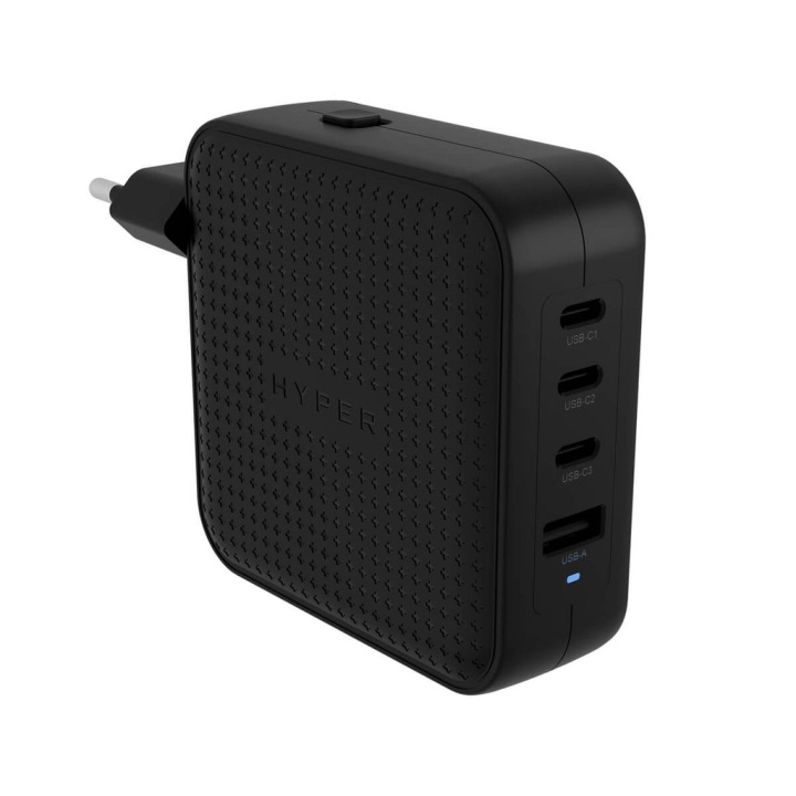 Targus Hyper - HyperJuice 100 W USB-C GaN reiselader (3C+1A) - svart i gruppen SMARTTELEFON & NETTBRETT / Ladere og Kabler / Vegglader / Vegglader Type C hos TP E-commerce Nordic AB (D02469)