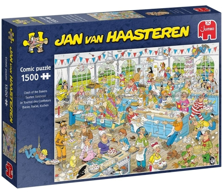 Jan van Haasteren Bakernes sammenstøt (1500 brikker) (JUM9077) i gruppen SPORT, FRITID & HOBBY / Hobby / Puslespill hos TP E-commerce Nordic AB (D02476)