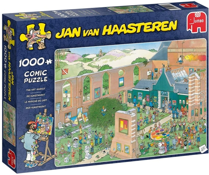 Jan van Haasteren Kunstmarkedet, puslespill med 1000 brikker (JUM0022) i gruppen SPORT, FRITID & HOBBY / Hobby / Puslespill hos TP E-commerce Nordic AB (D02492)