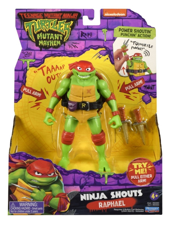 Teenage Mutant Ninja Turtles Turtles Mutant Mayhem - Power Sounds 14cm - Raphael i gruppen LEKER, BARN OG BABY / Leker / Figurer, miniatyrer og tilbehør hos TP E-commerce Nordic AB (D02526)