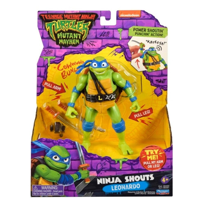 Teenage Mutant Ninja Turtles Turtles Mutant Mayhem - Power Sounds 14cm - Leonardo i gruppen LEKER, BARN OG BABY / Leker / Figurer, miniatyrer og tilbehør hos TP E-commerce Nordic AB (D02527)