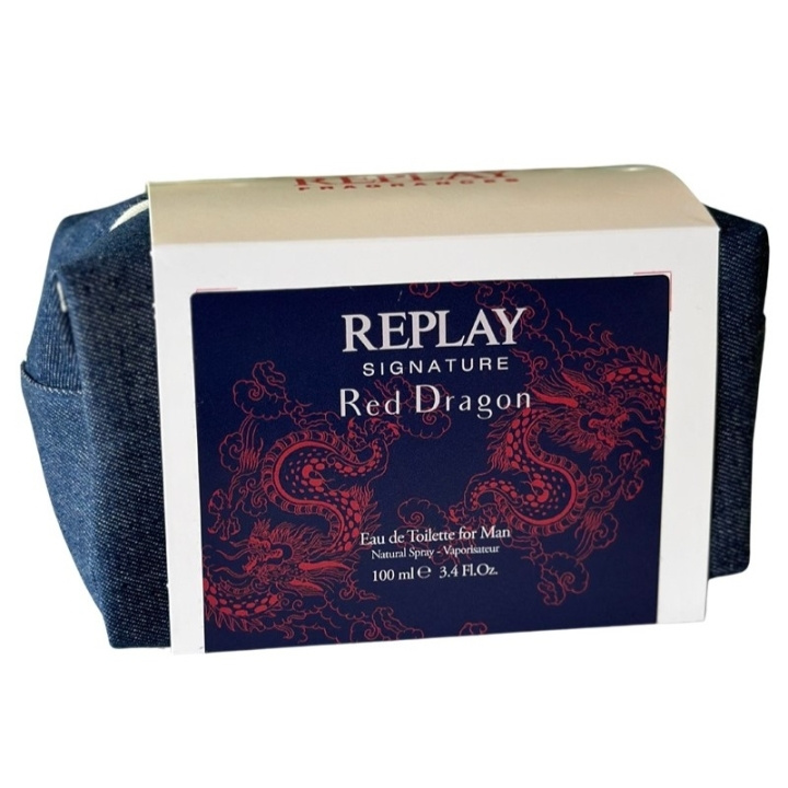 Replay Giftset Replay Signature Red Dragon Man Edt 100ml + Pochette i gruppen HELSE OG SKJØNNHET / Gavesett / Gavesett for ham hos TP E-commerce Nordic AB (D03063)