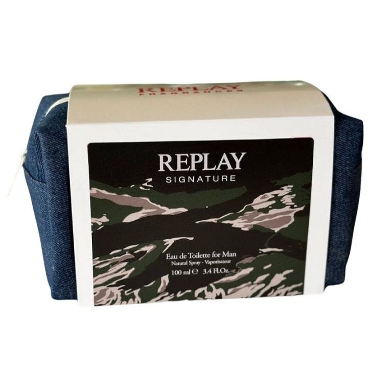 REPLAY REPLAY Gavesett Signature Man Edt 100 ml + Pochette i gruppen HELSE OG SKJØNNHET / Gavesett / Gavesett for ham hos TP E-commerce Nordic AB (D03066)