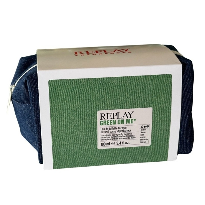 Replay Giftset Replay Green On Me Man Edt 100ml + Pochette i gruppen HELSE OG SKJØNNHET / Gavesett / Gavesett for ham hos TP E-commerce Nordic AB (D03070)