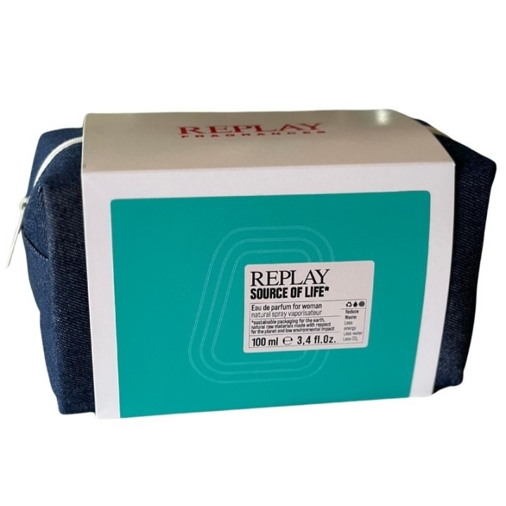 REPLAY REPLAY Gavesett Source Of Life Woman Edp 100ml + Pochette i gruppen HELSE OG SKJØNNHET / Gavesett / Gavesett for henne hos TP E-commerce Nordic AB (D03072)