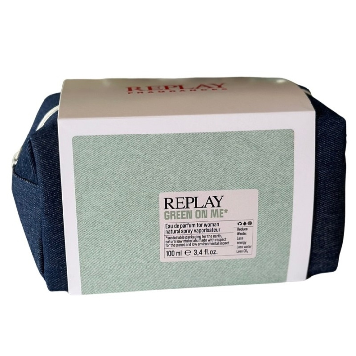 Replay Giftset Replay Green On Me Woman Edp 100ml + Pochette i gruppen HELSE OG SKJØNNHET / Gavesett / Gavesett for henne hos TP E-commerce Nordic AB (D03073)